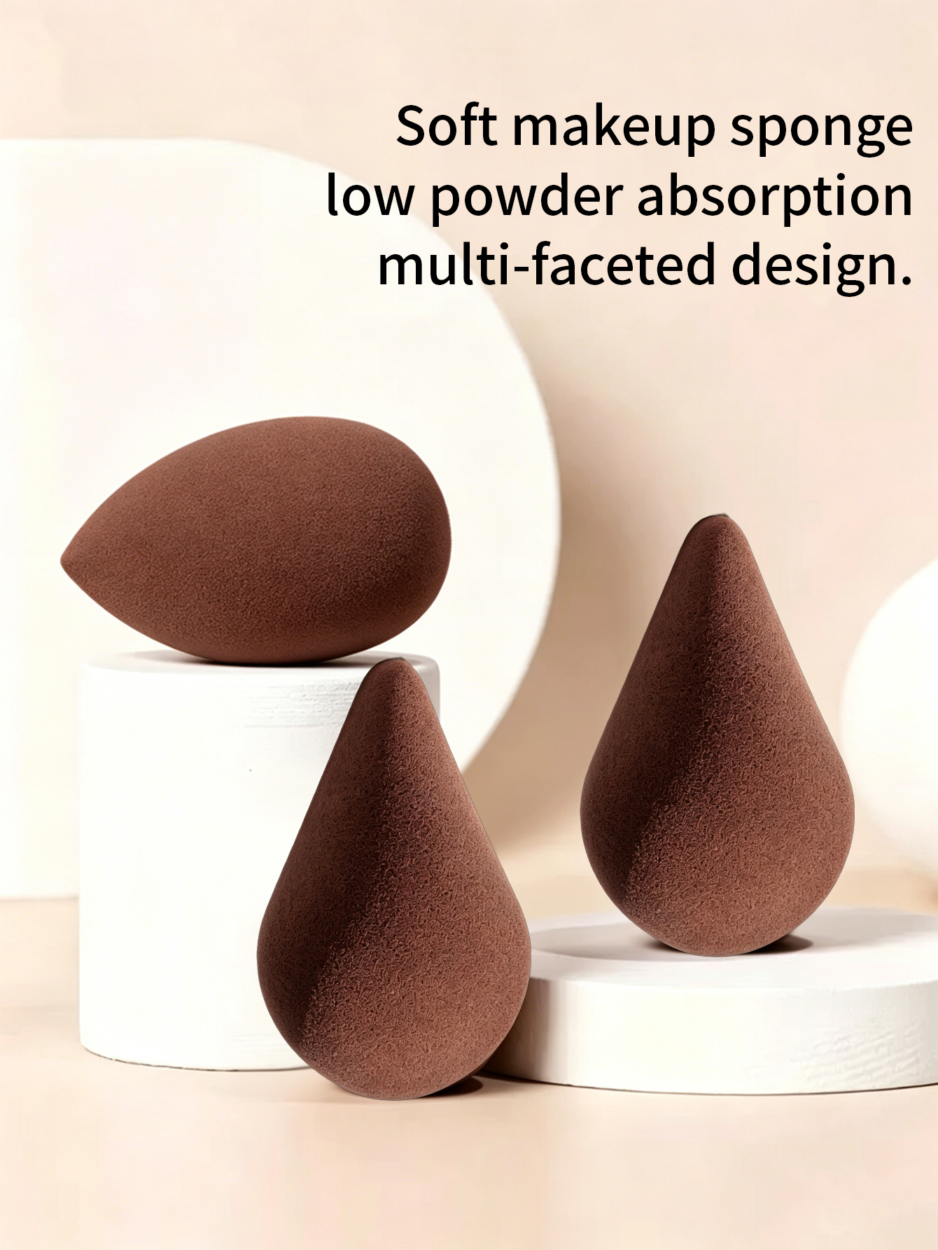 Beauty Makeup Tools Use - 1/3/4pcs Brown Makeup Sponge Set, Super