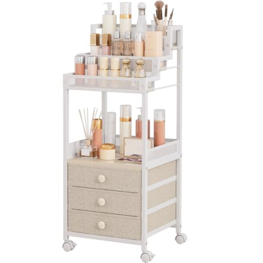 Makeup Organizer - Makeup Organizer Storage Cart with Drawers