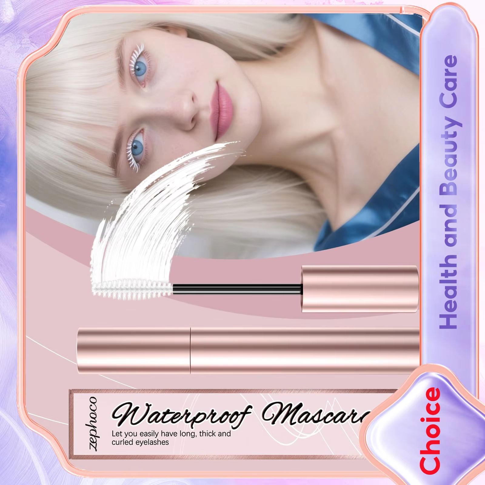 Beauty Makeup Brushes - White Mascara Eyelashes Curling Liquid Long-Lasting