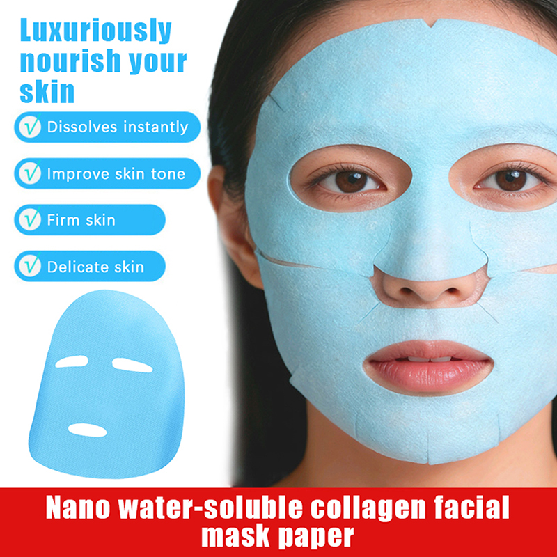 Sheet Face Mask Pack - Collagen Film Paper Soluble Facial Mask