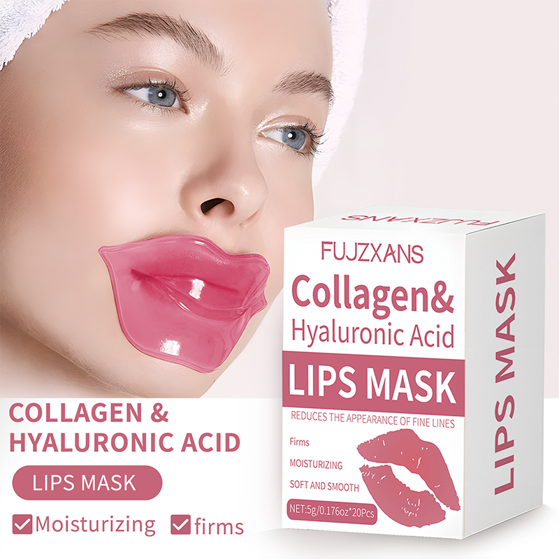 Sheet Face Mask Pack - 20Pcs/Box Pink Lips Masks Sheets For