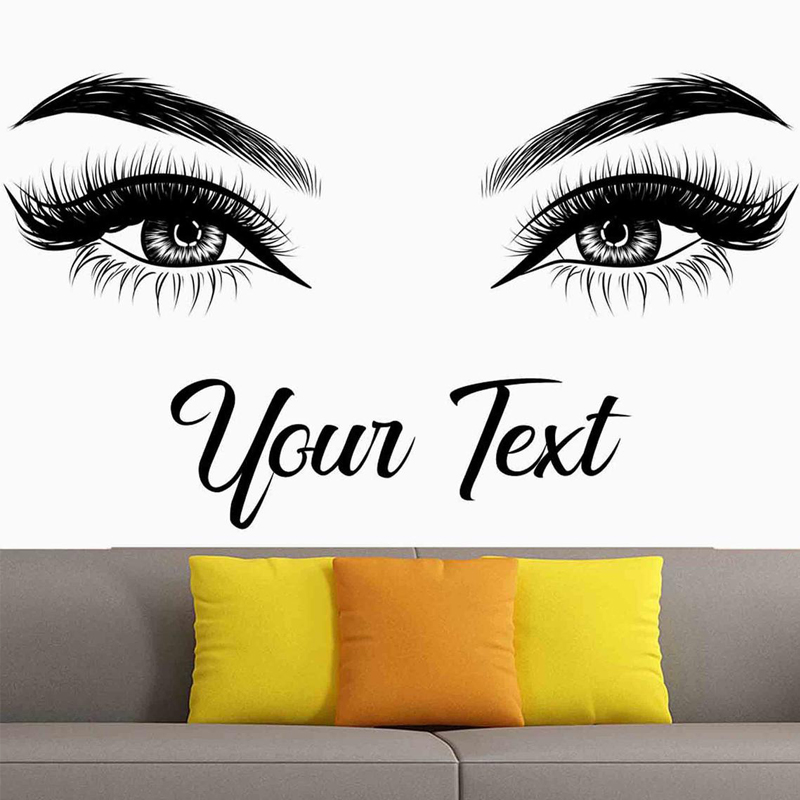 Beauty Makeup Quotes - Eyelashes Brows Wall Decal Beauty Salon
