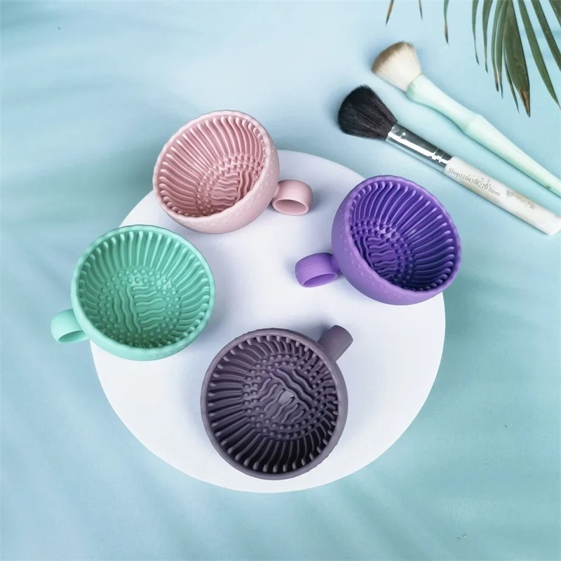 Beauty Makeup Tools Use - Soft Silicone Makeup Brush Cleaner Folding