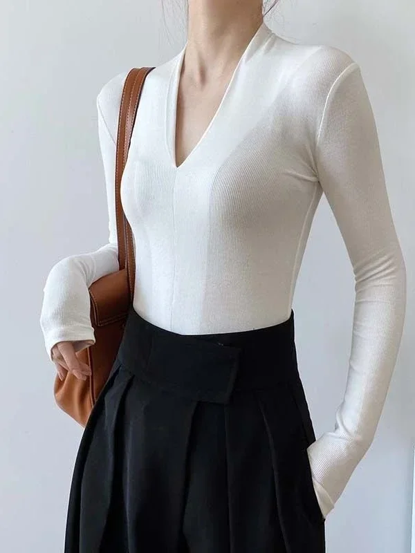 V-neck Slim Shirts Long Sleeve – Beauty & Makeup Katia Di Paola Palermo Bewertung und Preis