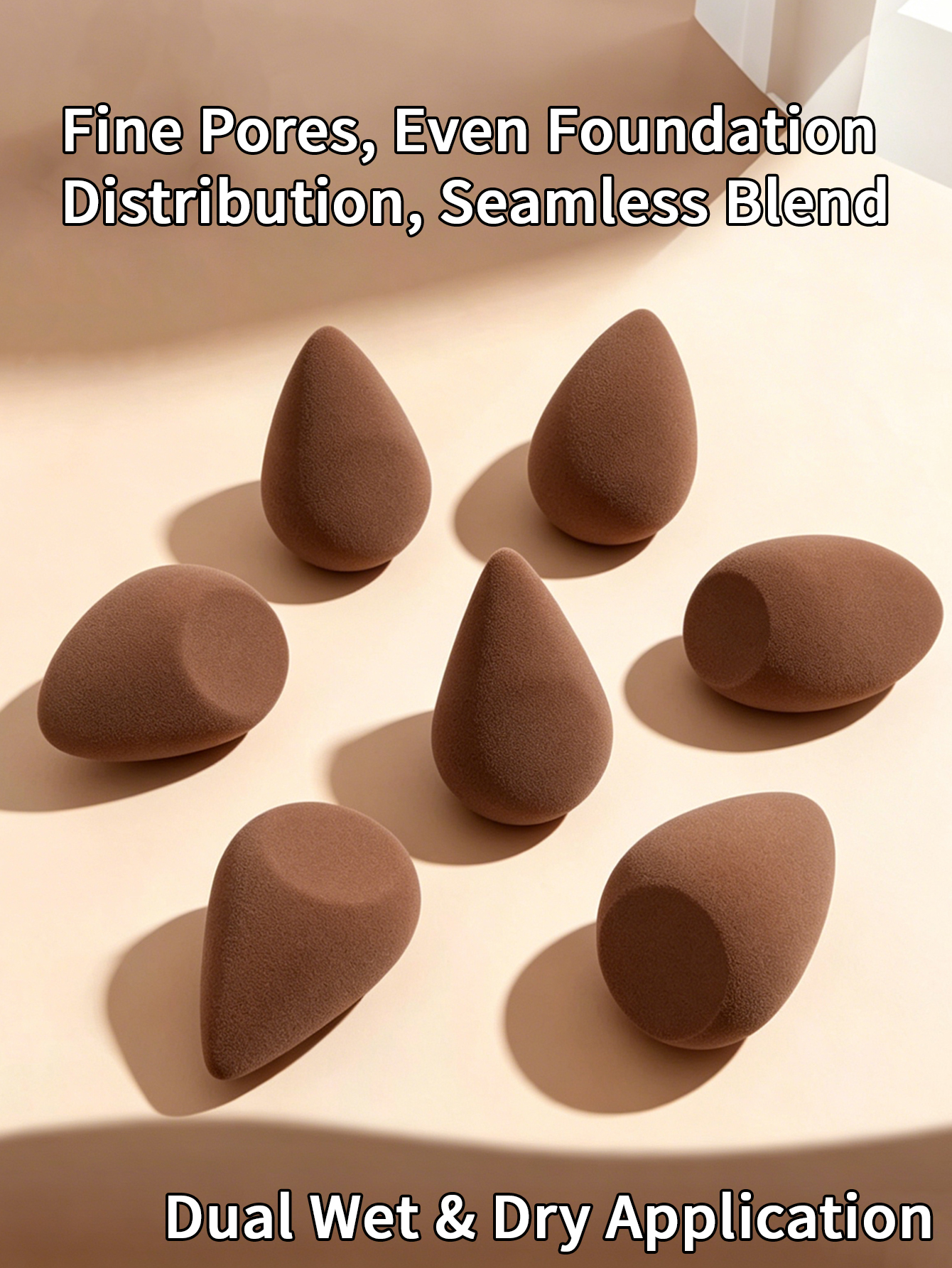 1/3/4pcs Brown  Makeup Sponge  – Beauty Makeup Tools Use Bewertung und Preis