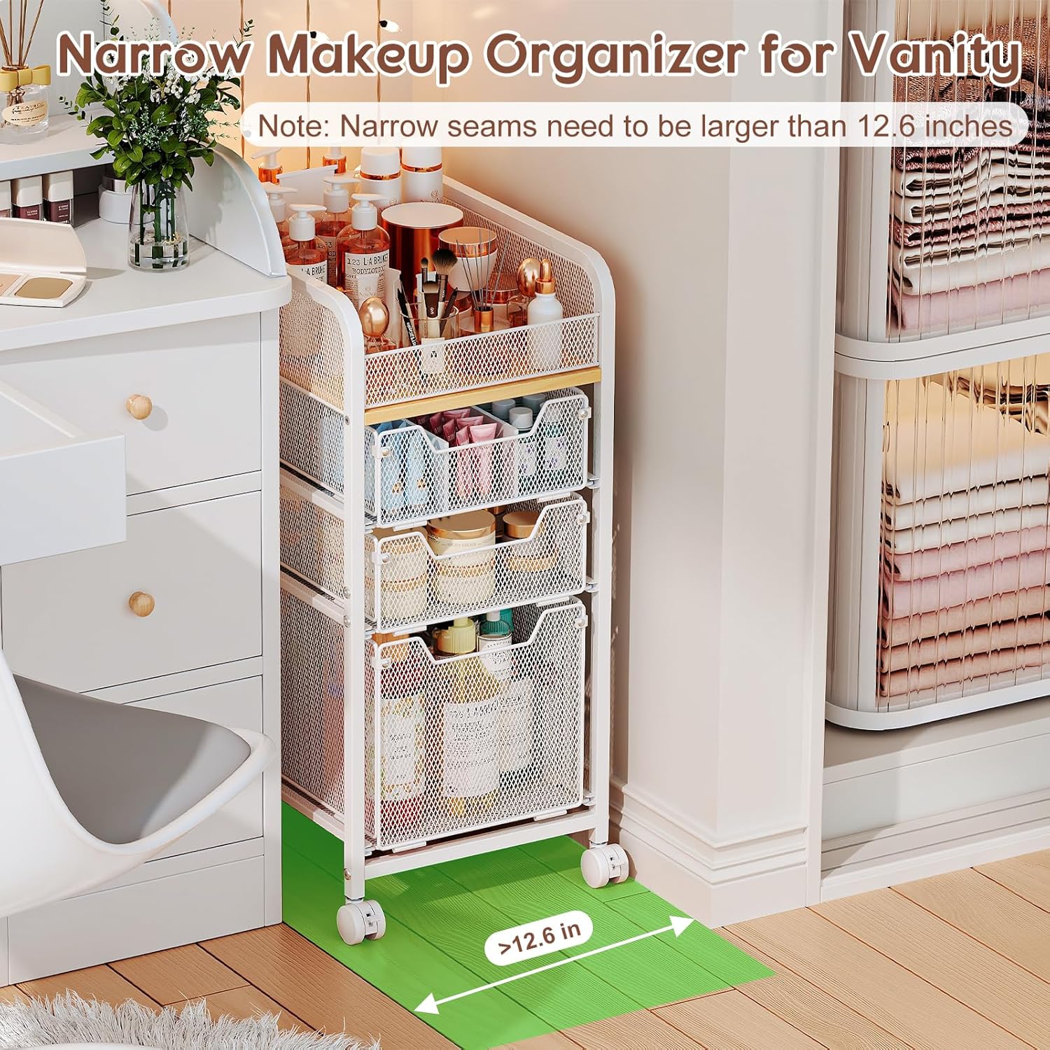 Rolling Makeup Cart Organizer  – Makeup Organizer Bewertung und Preis