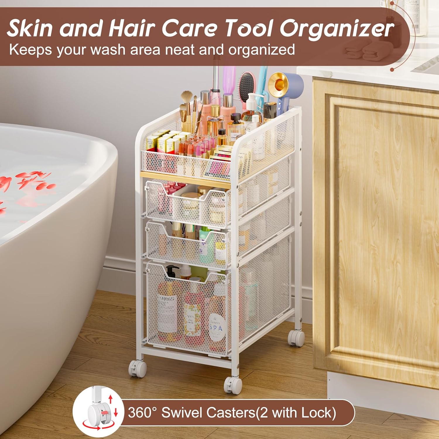 Rolling Makeup Cart Organizer  – Makeup Organizer Bewertung und Preis