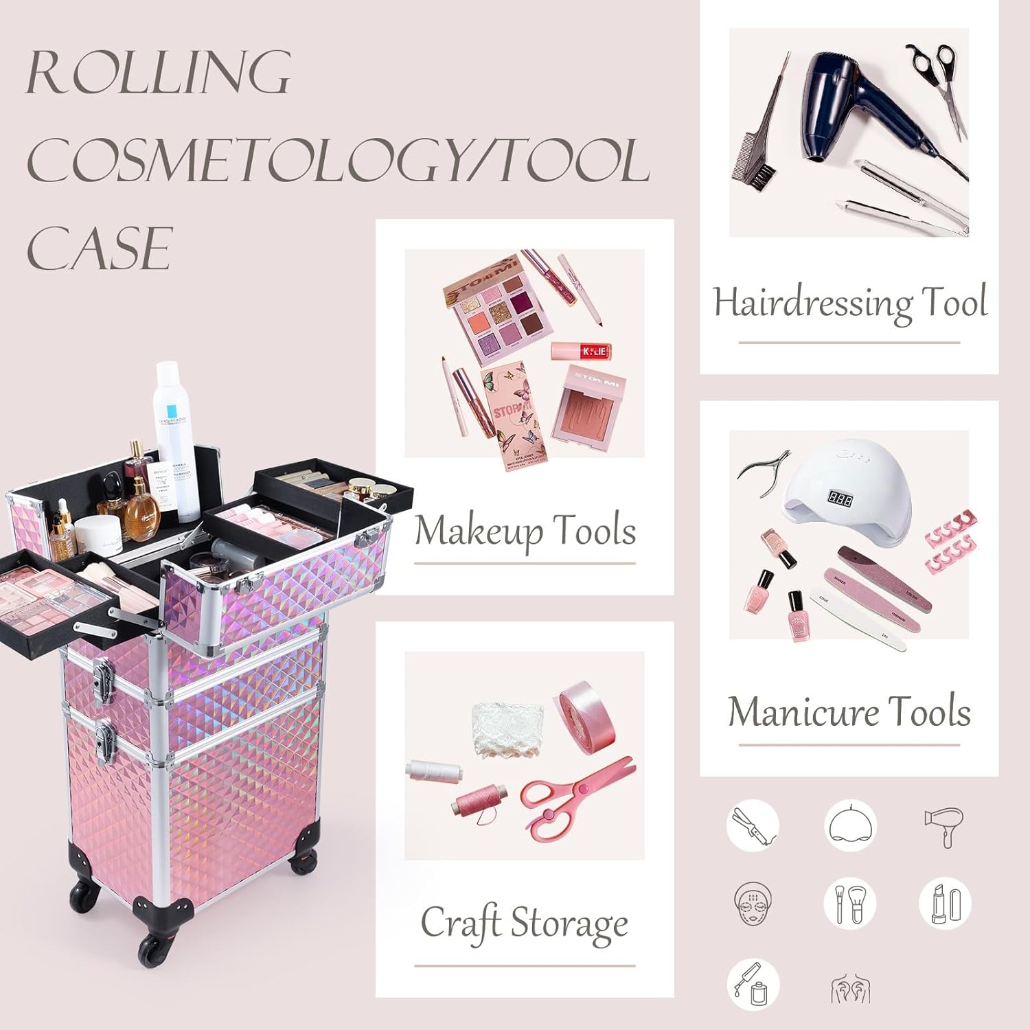 3 in 1 Rolling Makeup Train Ca – Makeup Organizer Bewertung und Preis