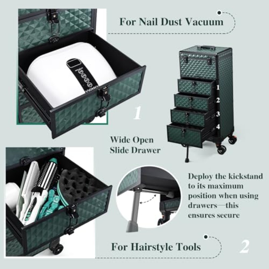 Nail Salon Cart with 4 Drawers – Makeup Organizer Bewertung und Preis