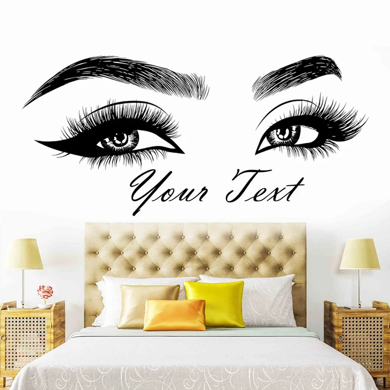 Eyelashes Brows Vinyl Sticker  – Beauty Makeup Quotes Bewertung und Preis