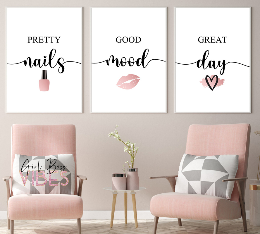 Nordic Pink Woman Red Lip Nail – Beauty Makeup Quotes Bewertung und Preis
