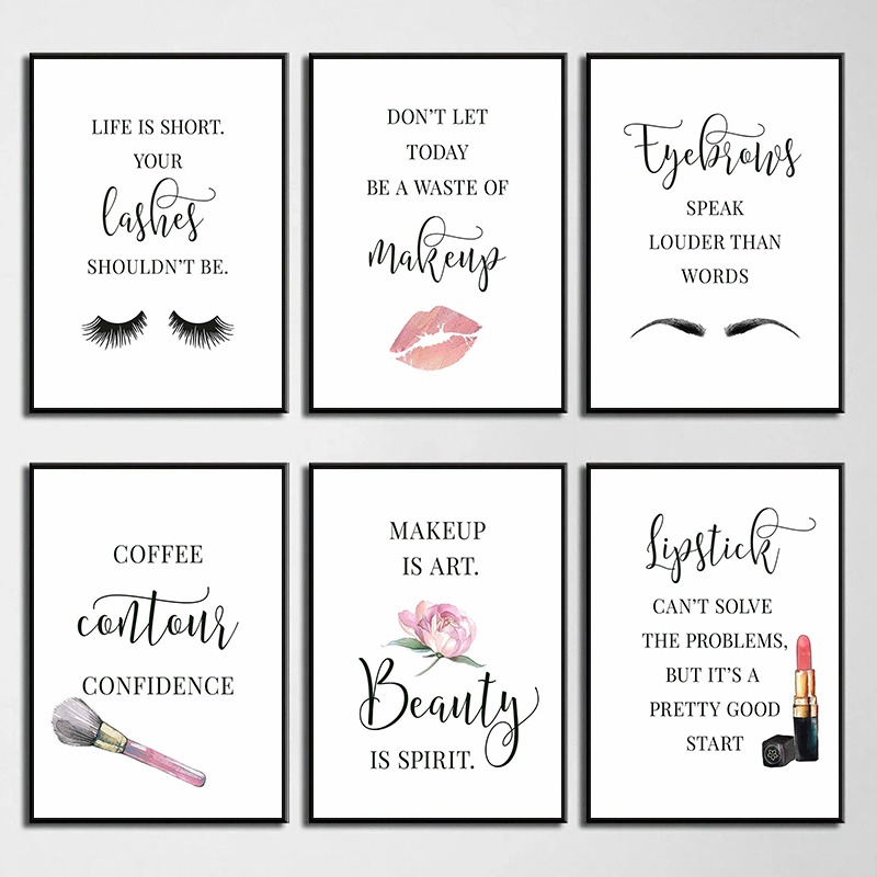 Makeup Quotes Poster Eyelash E – Beauty Makeup Quotes Bewertung und Preis